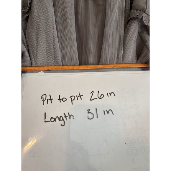 Torrid 3X Chiffon Ruffle Trim Mock Neck Open Shoulder Top Blouse Shirt Plus Size - Picture 8 of 9